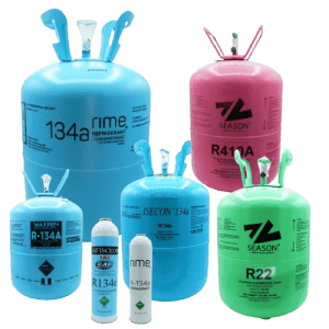 کمپرسورهای سردکننده R134A و R22 برای سیستم‌های تهویه مطبوع و یخچال در فروشگاه طلوع سرما.